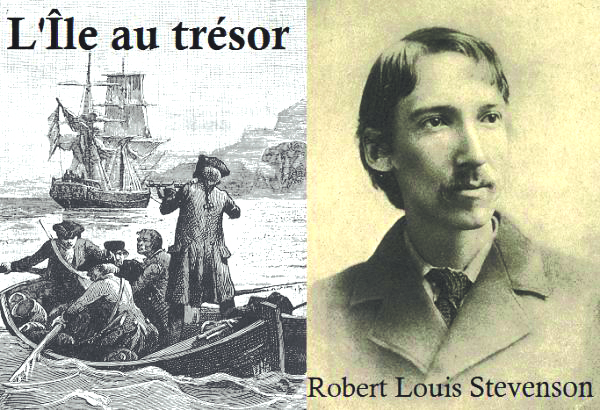 《金银岛》书影与作者斯蒂文森