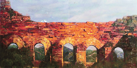 血色长城(布面油画) 160cm×320cm 张祖英