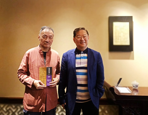 沈西城(左)和吴思远接受澎湃新闻专访(臧继贤 摄)