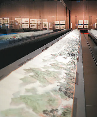 “北京大运河揽胜图卷”展。 宋家儒摄(人民图片)