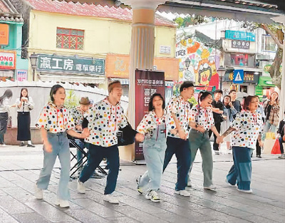 澳门国际喜剧节的街头快闪活动