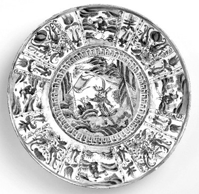 17世纪的克拉克瓷盘 资料图片