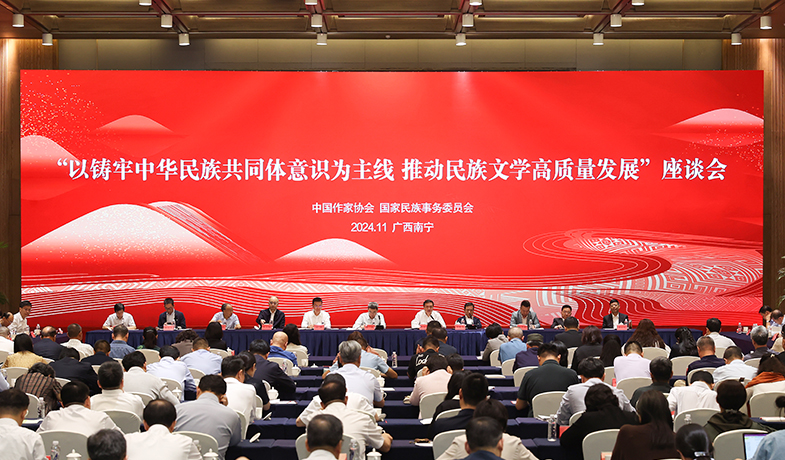 11月17日,“以铸牢中华民族共同体意识为主线 推动民族文学高质量发展”座谈会在广西南宁举行