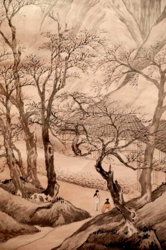 清 潘恭寿 《深云菴探梅图》(局部)